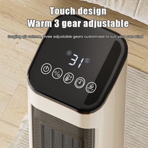 2000W Electric Tower <b>Fan</b> Heater Portable PTC Ceramic 12 Hours Timer <b>Remote</b> <b>Control</b> 3D Flame Effect Fast Heating for Home Winter - Product Image 6