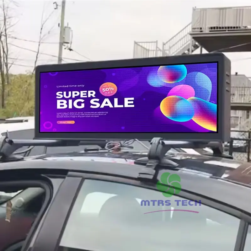 Pantalla LED para publicidad de coche P2.5, pantalla LED para Taxi superior, pantalla Led Digital para coche para publicidad, pantalla montada en el techo para coche