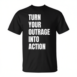 Transformez votre colère en action T-shirt promotionnel unisexe pour adulte noir - Product Image 2