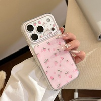 Nouvelle coque de téléphone transparente souple à couverture intégrale motif chat mignon fraise rose girly pour iPhone 18 Pro Max 17 16 15 14
