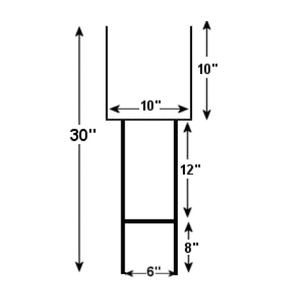Estacas de Acero Galvanizado para Letreros de Jardín HB LIMET de 10'' x 30'', Grosor de 3.4mm, Fácil Instalación, Uso en Exteriores, Vida Útil de 10 Años - Product Image 1