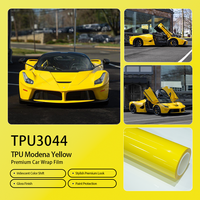 Vinilo para Automóviles TPU Modena Amarillo, Resistente, Duradero y Auto-Reparable para la Reacondicionación General de Vehículos