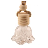 6ml diffuseur d'arôme parfum bouteille diffuseur voiture désodorisant suspendu Rose forme verre bouteille de parfum avec bouchon en bois