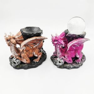 Adorno de escultura de dragón mágico personalizado hogar escritorio resina artesanía creativa Dragón Volador bola de cristal Base Animal - Product Image 2