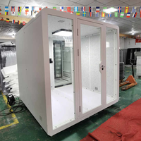 Cosses de bureau acoustiques modernes et écologiques à 4 niveaux Cabine vocale portable amovible Cadre en acier Insonorisé Immeuble de bureaux Extérieur