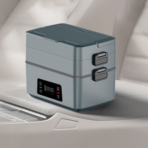 Boîte à lunch <span class=keywords><strong>chauffante</strong></span> portable sans fil de qualité supérieure à 2 compartiments, 2 en 1, avec contrôle de la température, boîte à lunch électrique pour camionneurs - Product Image 3
