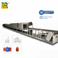Ligne de séchage industrielle pour la décoration de bouteilles de vin en verre, haute température 650°C, avec circulation d'air chaud et écran tactile