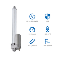 Actionneur linéaire CNC PrimoPal 5~55 mm/s Course de 150 mm 600N1000N 1500N Ip66 12V 24V Actionneur linéaire électrique