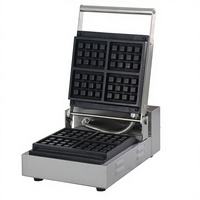 JTS Lot de 4 mini-gaufriers électriques professionnels carrés pour gaufres belges, machine à snacks 220V/110V, garantie 1 an, Nouveau