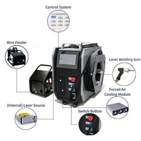 Machine de soudage laser portative 4 en 1 refroidie par air, soudeuse laser à fibre 1500W 2000W pour réparation automobile et tuyaux d'échappement