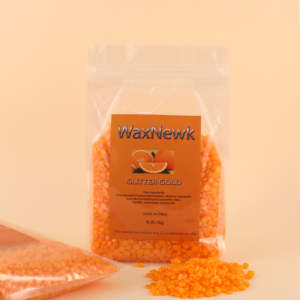 WaxNewK Glitter Golden Spa scelta arancio profumo colofonia senza Gel cera dura 2.2 LB / 1KG depilazione di cera fagioli di cera depilazione - Product Image 3