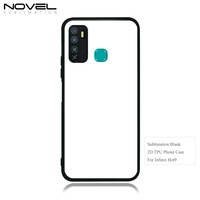 Coque de téléphone personnalisée en TPU 2D avec côtés en caoutchouc lisse, sublimation, impression OEM, antichoc, étanche pour Infinix Smart 4/5 Hot