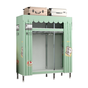 125厘米卧室定制设计金属可折叠储物衣柜便携式收衣器壁橱 - Product Image 1