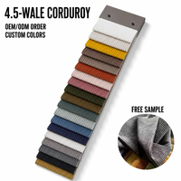 Tissu en velours côtelé polyester 4,5 wales 220 g/m² tricoté pour ameublement, draperie, coussin de canapé, chaise, tête de lit, banc, ottoman – Vente en gros UE