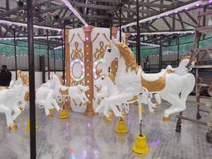 [Anh em Ali] Băng chuyền vòng quanh trẻ em Trung Đông với cưỡi ngựa và Xe Kéo-sử dụng trung tâm mua sắm ngoài trời/trong nhà bằng sợi thủy tinh - Product Image 6