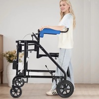 Déambulateur réglable pour soins à domicile et rééducation hospitalière, aide à la marche pour enfants handicapés, personnes âgées, aide à la marche debout