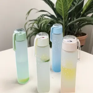 480ml Glass Drinkware Glass Tumbler Direct Gradient Sublimation Large Capacity Frosted Colored to Water Bottle for Adults