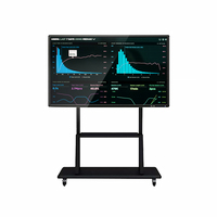 Tableau blanc interactif intelligent 4K de 98 pouces avec caméra, microphone et partage d'écran sans fil pour grandes salles de réunion et usines