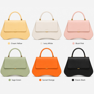 Sac à main élégant pour femme en cuir PU, sac fourre-tout structuré, pochette de soirée moderne, sac à main géométrique - Product Image 6