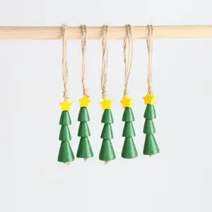 Рождественские деревянные бусины, украшенные маленькой елкой, в Европе и Соединенных Штатах, популярные домашние украшения для рукоделия