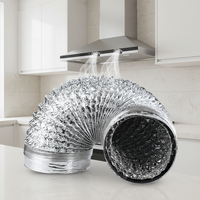 Conduit en aluminium pour la ventilation, tuyau de ventilation flexible facile à assembler pour séchoir, pour serres de jardin, couleur verte