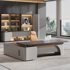 <span class=keywords><strong>Escritorio</strong></span> Ejecutivo de Lujo Ligero y Elegante con Silla, Diseño Moderno y Simple, Origen China, <span class=keywords><strong>Escritorio</strong></span> en Forma de L - Product Image 2