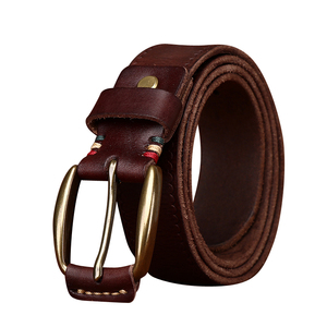 <span class=keywords><strong>Cintura</strong></span> di moda Vintage per <span class=keywords><strong>uomo</strong></span> in vera pelle di vacchetta in rame fibbia <span class=keywords><strong>cintura</strong></span> di Jeans da <span class=keywords><strong>uomo</strong></span> pieghettato cinture - Product Image 3