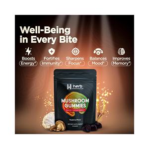 Suplemento diario de hongos todo en uno Gummy - 12 Mezcla de hongos con Chaga, Lions Mane, Reishi, Cordyceps, Gomitas de hongos - Product Image 2