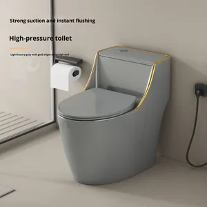 Ceramica moderna un pezzo Super vorticoso sifone ad alto impatto Anti-block odore deodorante serbatoio nascosto facile da pulire smaltato - Product Image 2