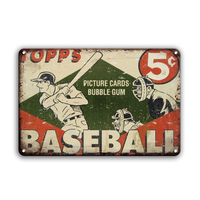 Venta al por mayor de placas de metal de bolas vintage personalizadas béisbol baloncesto fútbol carteles de chapa decorativos cartel de regalo deportivo