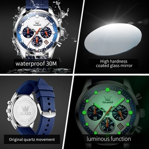 Olevs 5602 marque chronographe montres à Quartz Sport étanche horloge homme <span class=keywords><strong>montre</strong></span>-bracelet pour hommes Relogio Masculino <span class=keywords><strong>Montre</strong></span> Relojes Uhr - Product Image 6