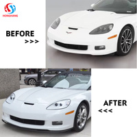 Spoiler de pare-chocs avant ABS pour Chevrolet Corvette C6 2005-2013, style ZR1, noir brillant, séparateur de pare-chocs