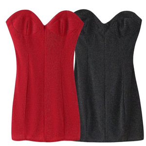 Sexy dimagrante schiena schiena schiena petto <span class=keywords><strong>Mini</strong></span> abiti Glitter donna moda - Product Image 2