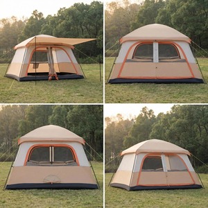 Tente de camping pliable imperméable de grande taille pour 2-3 personnes, idéale pour la randonnée, la plage, le jardin, le glamping en plein air - Product Image 6