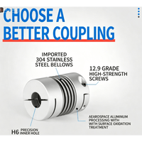 Accouplement flexible en soufflet métallique en alliage d'aluminium pour encodeur, moteur pas à pas, imprimante 3D, filetage D19L25, 30 3000 tr/min