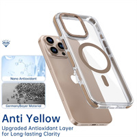 Coque de téléphone magnétique transparente de luxe pour Iphone 15 14 13 12 11 16 Pro Max Plus cadre de lentille en métal pare-chocs antichoc couverture transparente
