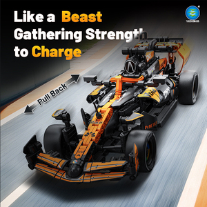 Genial Juego de Construcción Educativo de 796 Piezas de Bloques Electrónicos de Plástico ABS, Modelo de Coche de Carreras <span class=keywords><strong>F1</strong></span> con Retroceso, Juguete para Niños - Product Image 5