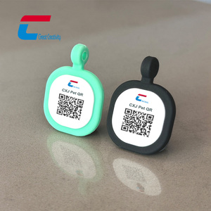 Etiqueta Inteligente de Identificación para Mascotas con Código QR Personalizado, Impresa, 13.56MHz NTAG213 NFC, Llavero de Silicona, Rastreador Antipérdida para Perros - Product Image 1