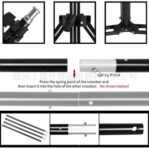 Photography Light Kit Aluminum Alloy 210cm Max Width 200cm Max Height Backdrop Stand for Studio Lighting - Product Image 5