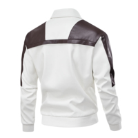 Vêtements de course de haute qualité pour hommes, veste de sport en cuir blanc et noir pour moto/motocyclette