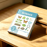 Libro de texto de ciencias de tapa dura personalizado para primaria, materiales de aprendizaje de ciencias para niños, impresión especial para escuelas, arte elegante