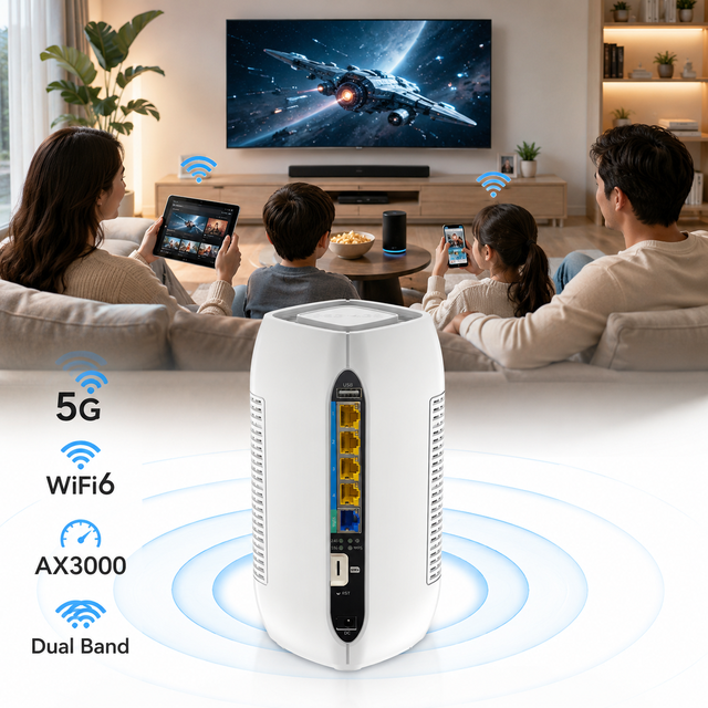 Factory Direct OpenWrt AX3000 WiFi 6 Router MT7981B Chip 1WAN+4LAN Gigabit Ports Custom Firmware OEM Intelligent Wireless Router