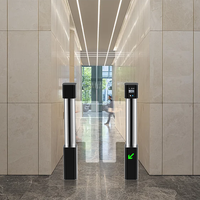 Exclusiva Barrera de Seguridad con Reconocimiento Facial, Puerta Abatible de Lujo con Sistema Anti-emboscamiento, Puerta RFID para Oficinas y Edificios Comerciales, Certificación CE