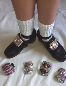 Scarpe da ballo con strass di cristallo rosa sfumato in stile ironico <span class=keywords><strong>fibbie</strong></span> per danzatore di scarpe da ballo in stile Irish décolleté da donna - Product Image 6