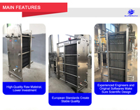 Échangeur de chaleur à plaques pour brasserie, échangeur de plaques en acier inoxydable de qualité alimentaire, refroidisseur à plaques à contre-courant avec joint NBR EPDM