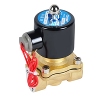 Vanne solénoïde à diaphragme en laiton à commande automatique série 2W, normalement fermée, 2W250-25, pour eau et air