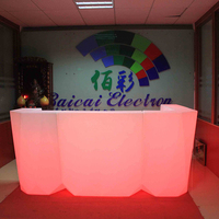 Comptoir de bar LED à 16 couleurs changeantes, mobilier de boîte de nuit, comptoir de bar LED éclairé, produits rotomoulés, rotomoulage