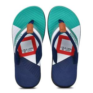 Tongs de <span class=keywords><strong>luxe</strong></span> pour hommes à bout ouvert, antidérapantes, semelle PVC, pour la plage, avec logo gaufré, doublure en maille, directement de Chine - Product Image 1