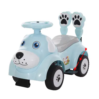 Nuovo design a buon mercato cartoon baby swing car baby liberate su auto con musica e luce in vendita