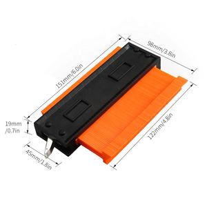 10 ''Orange Widen pour <span class=keywords><strong>Saker</strong></span> Contour Gauge Profil Outil Plastique Contour Duplicateur Jauge - Product Image 5